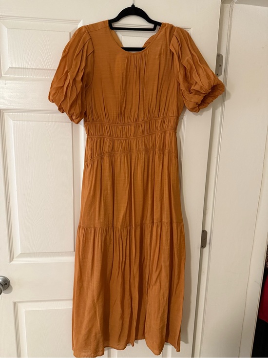 Vici Dresses & Skirts - Vici Rust Orange Puff-Sleeve Maxi Dress